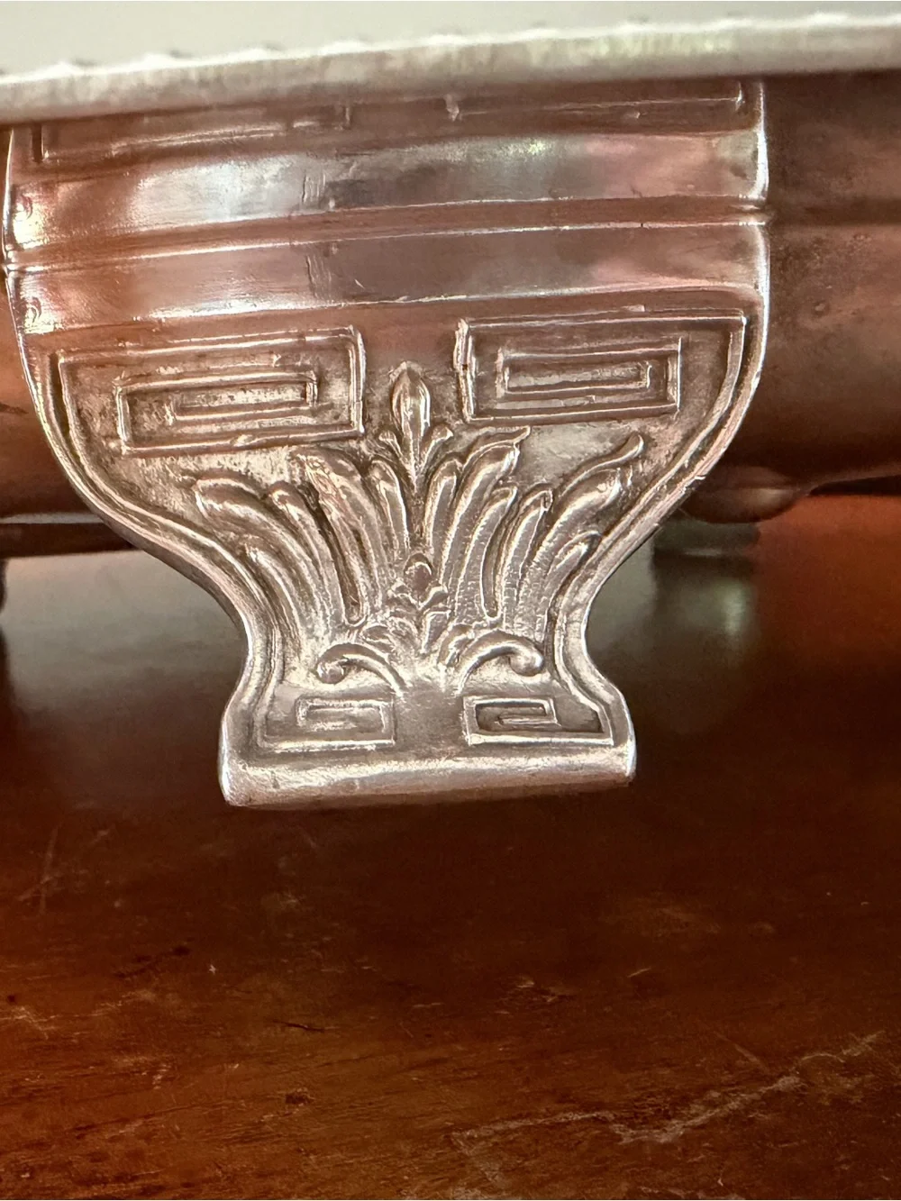 Vintage Friedman silver CO 2100 tree & well meat silverplate platter 1920-30’s
